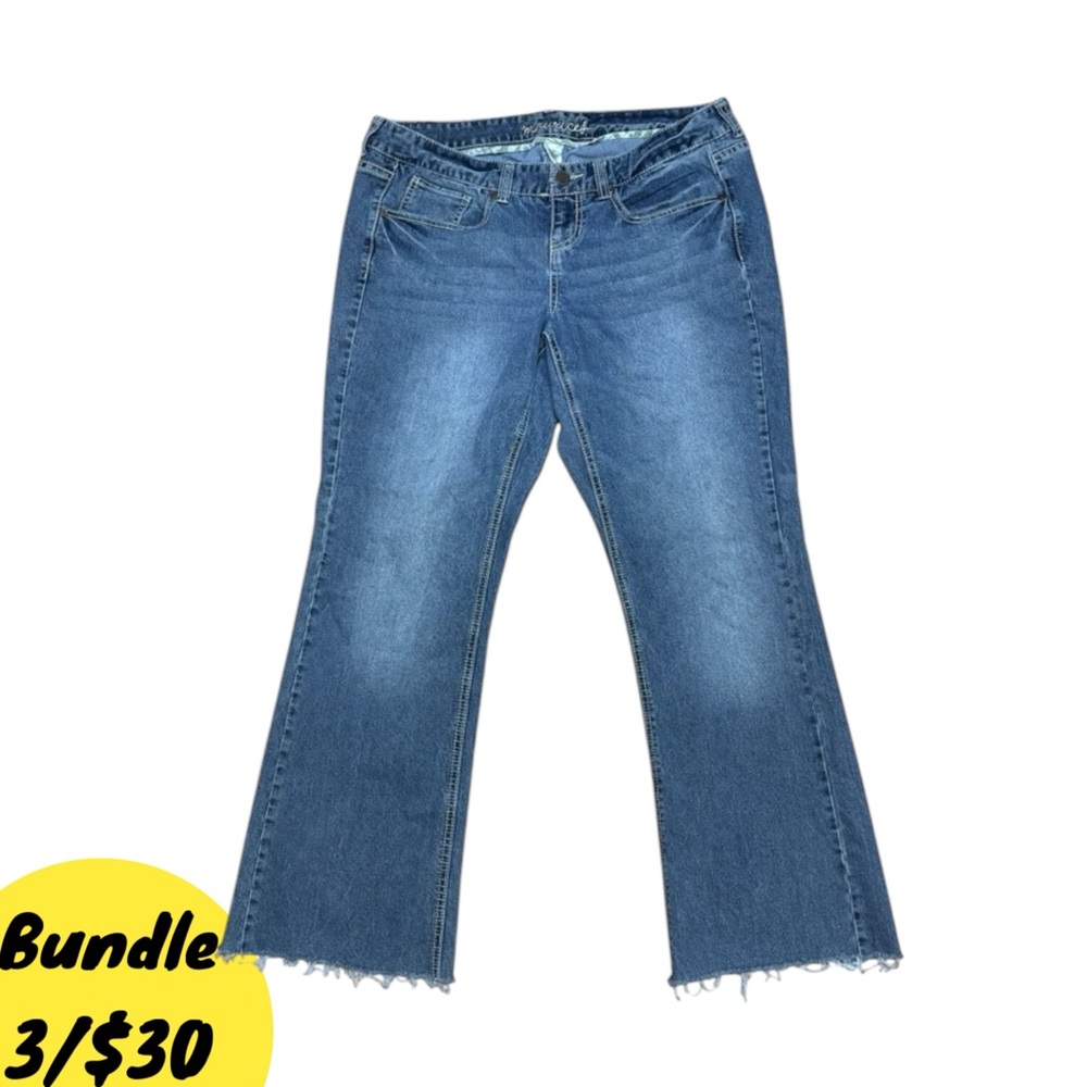 Maurices Plus Size Stretch Jeans 5 Pocket Extra Long Inseam Mid Rise Light Blue